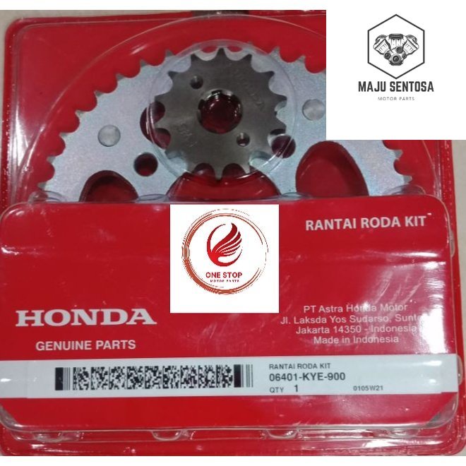 GEAR PAKET GIR RANTAI SET KYE MEGAPRO NEW MONOSHOCK 2010-2014 ORIGINAL ORI ASLI HONDA AHM 06401-KYE-