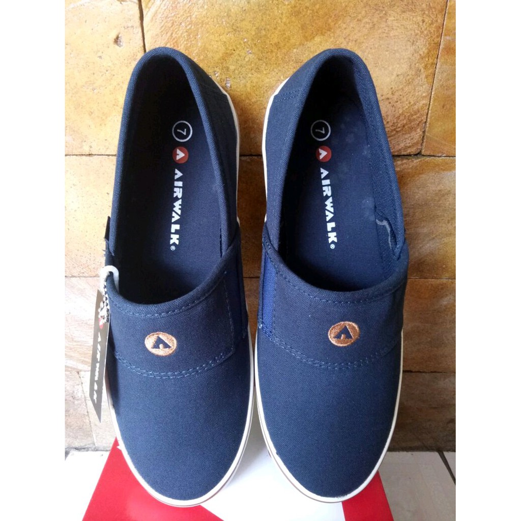 New Sepatu AirWaLk SLip On Navy Original