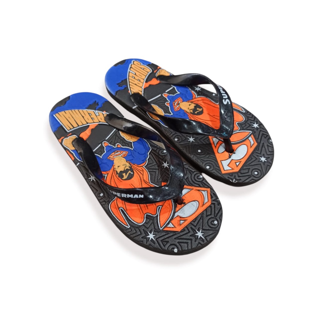 SANDAL JEPIT KARAKTER ANAK SUPERMAN | SENDAL KERAKTER SUPERMEN | SANDAL JAPIT ANAK 26/35