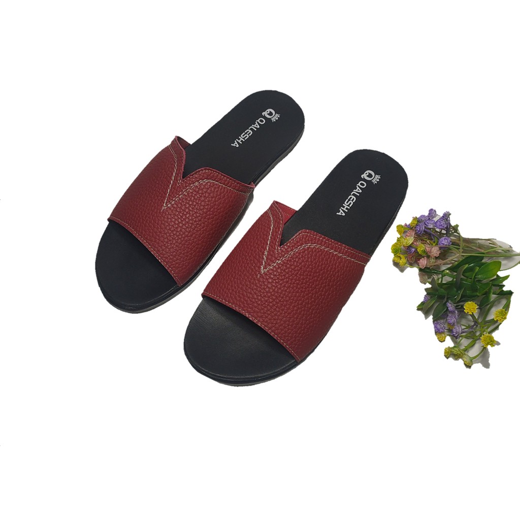 Insyira - Sandal Wanita Delina / Sandal Slop Wanita Non Slip Alas Hitam / Sandal Papirut Slop