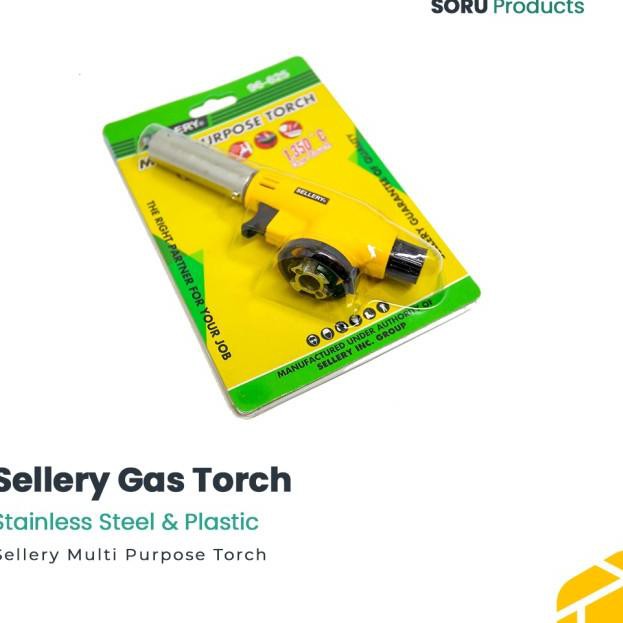 ➻ Gas Torch Sellery Pemantik Gas One Touch Alat Kepala Las Multi Purpose ⅍