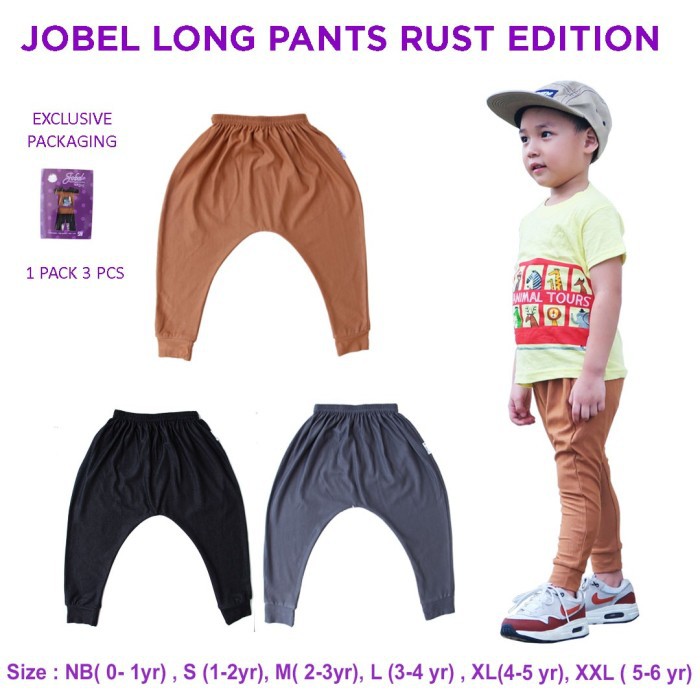 Jobel Baby Long Pants Rust Edition Celana Panjang Anak 3in1