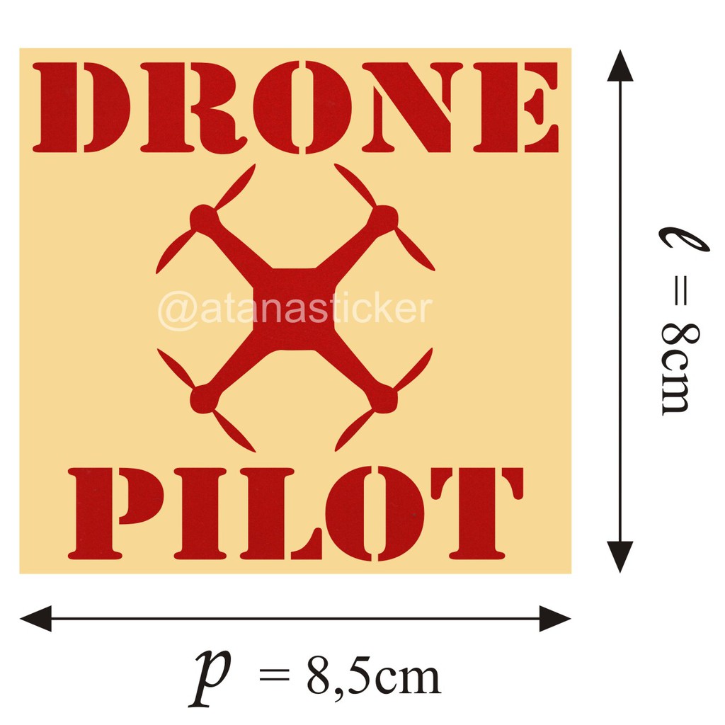 Sticker Cutting Drone Pilot 8,5x8cm