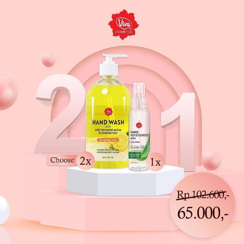 Paket Hand Wash Sanitizer Sabun Cuci Pembersih Tangan Viva