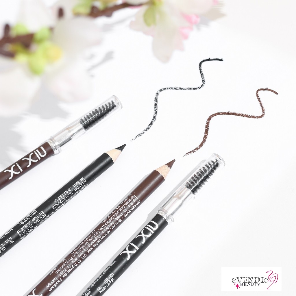 Xi Xiu Eyebrow Pencil Black &amp; Brown BPOM | XIXIU pensil alis 2 in 1 original