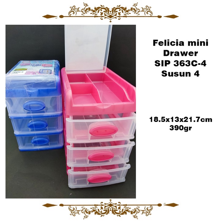 Rak Laci/MIni Drawer Felicia SIP 363C-4 Susun 4