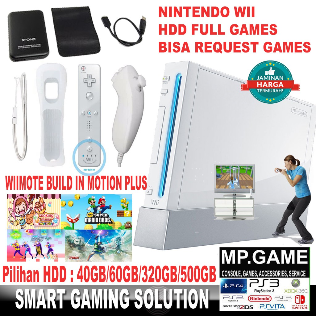 Nintendo Wii 500gb Disk Full Games Shopee Indonesia