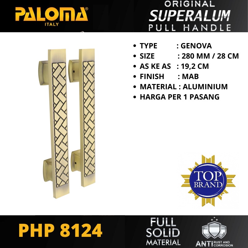 TARIKAN GAGANG PINTU PALOMA GENOVA PHP 8124 280 MM MAB PULL HANDLE