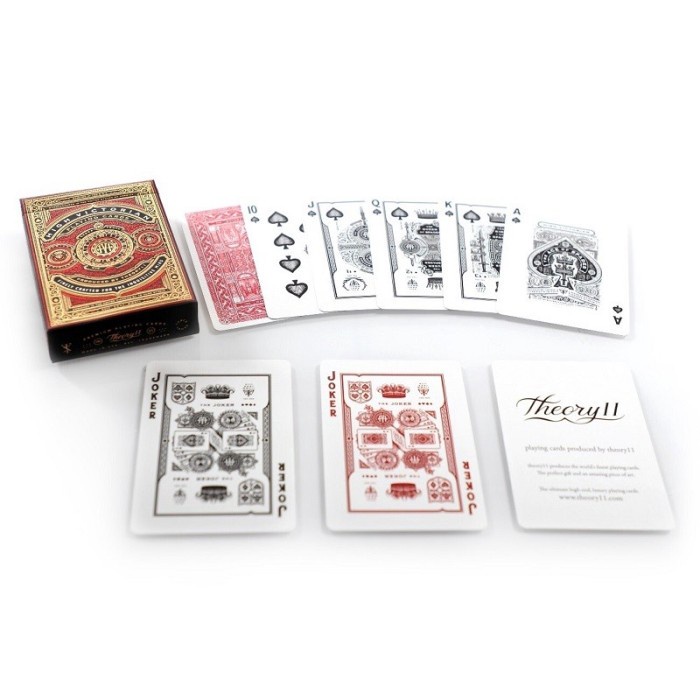 THEORY11 HIGH VICTORIAN RED playing card kartu remi poker sulap import