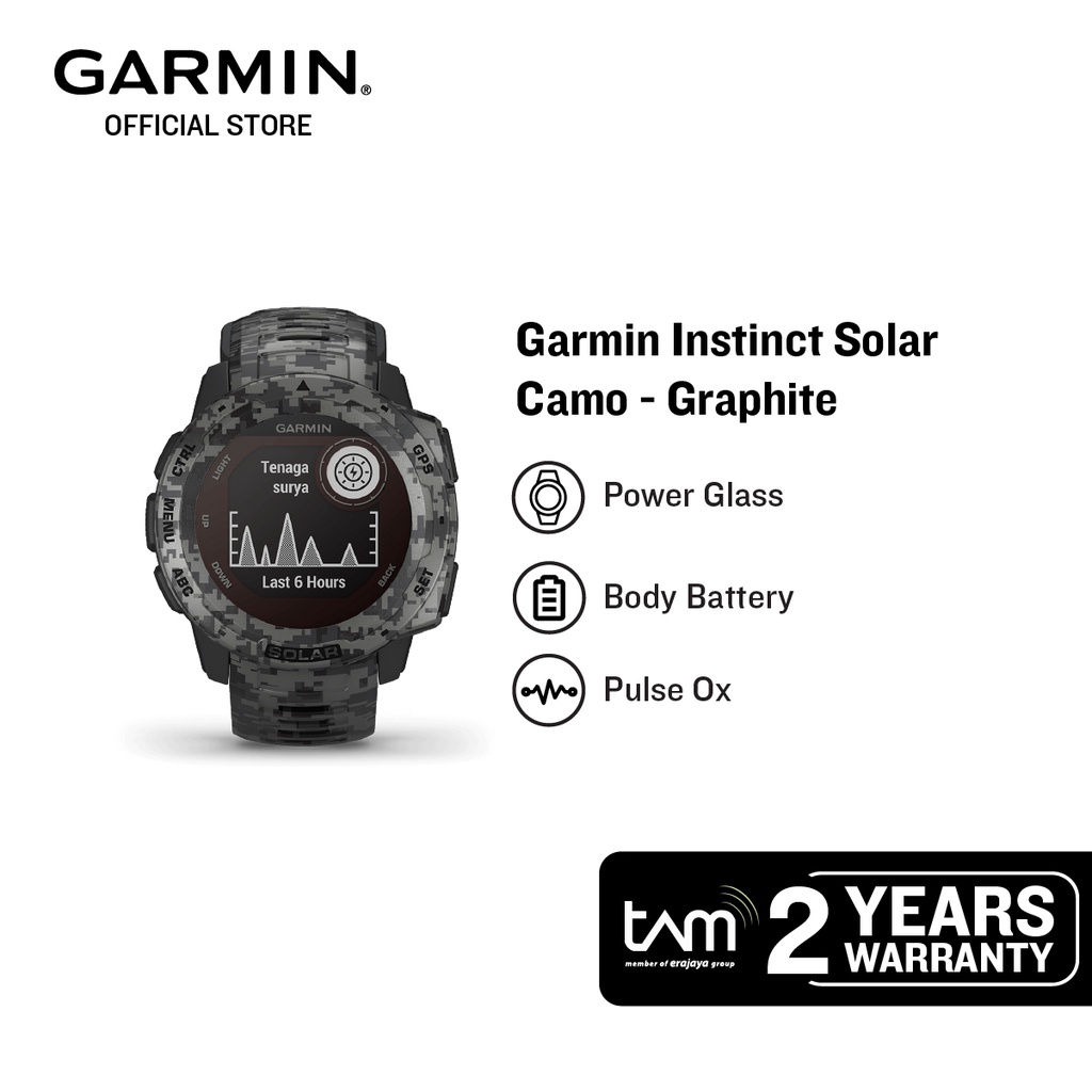 New Garmin Instinct Solar Camo Graphite