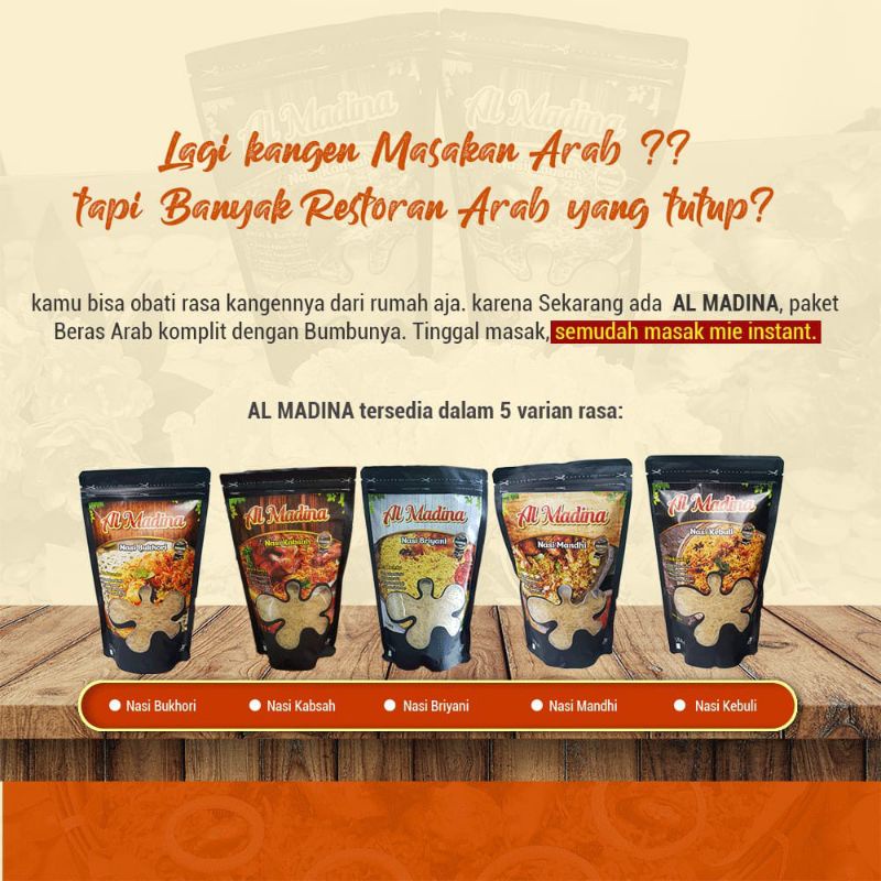 

Paket komplit beras arab+bumbu isi 230g