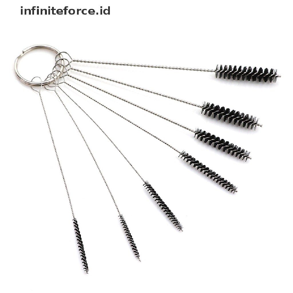 (Infiniteforce.Id) 7pcs / Set Sikat Pembersih Lubang Jarum Mesin Tato