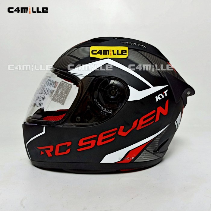 HELM KYT RC7 #18 BLACK DOFF RED FULL FACE