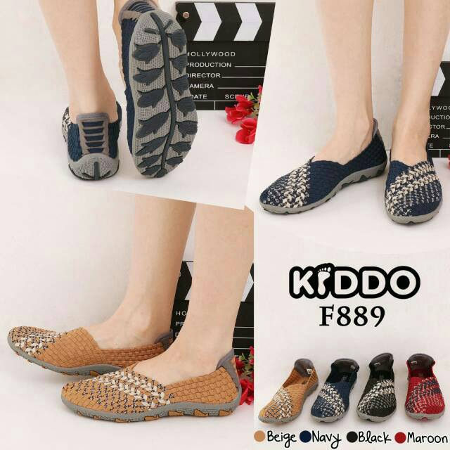 Sepatu Rajut KIDDO F889 Flat ORIGINAL