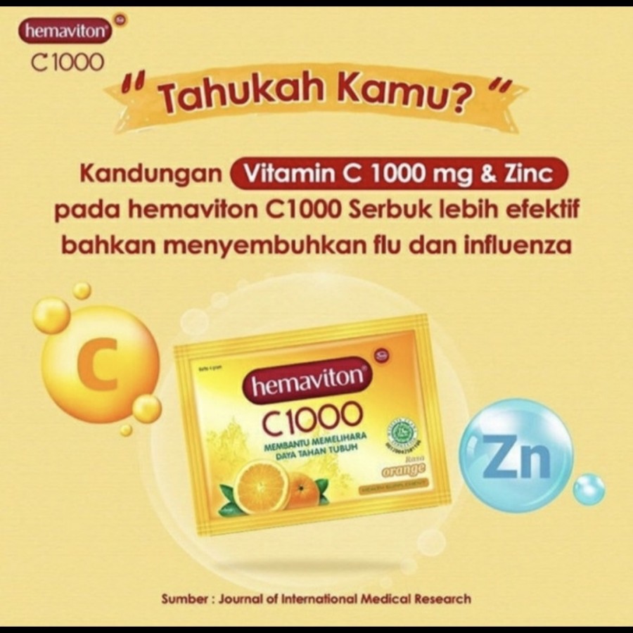 Hemaviton C1000 Vitamin C 1000 mg, isi 5 sachet