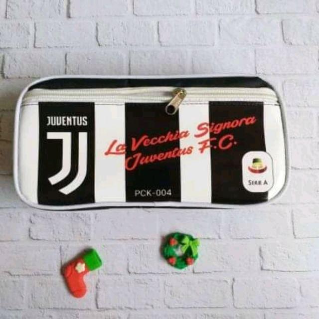Tempat Pensil / Pencil Case / Tepak Kain Team Sepak  Bola-Juventus