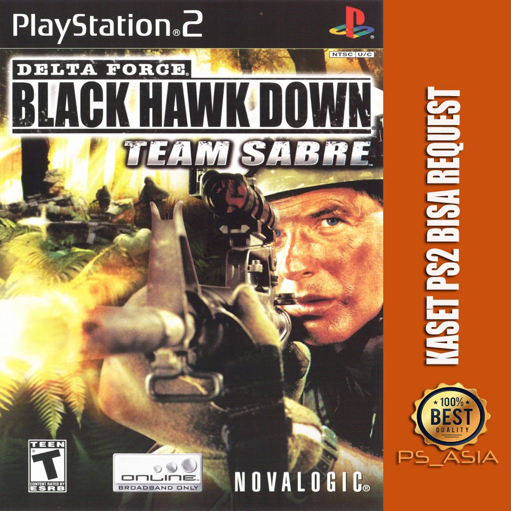 Kaset ps 2 Black Hawk Down Team Sabre