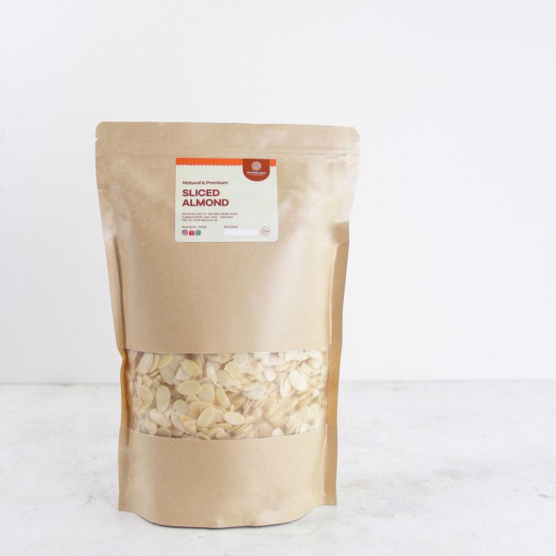 

Almond Sliced Iris Mentah 1 KG Natural Premium Alami