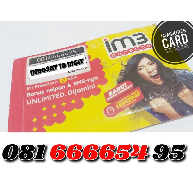 INDOSAT 10 DIGIT TRIPLE 6 DAN URUT CANTIK