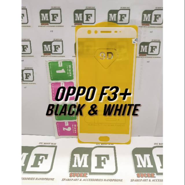 Antigores Kaca Tempered Glass Full Layar For Oppo F3 Plus