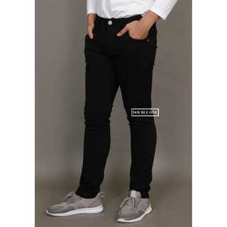  Celana  Jeans Pria Slim Fit Stretch Hitam Original FIFTEEN  