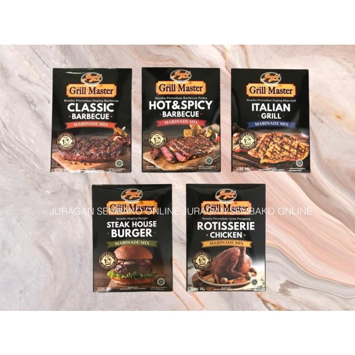 

SAUS-DRESSING- JAY'S GRILL MASTER MARINADE 30GR / BUMBU DAGING / BUMBU STEAK -SAUS-DRESSING.