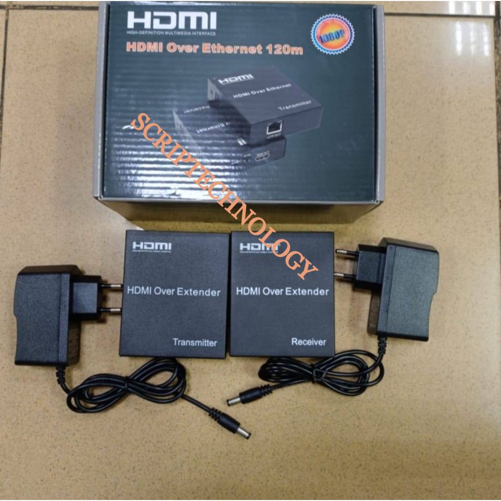 HDMI Extender 120 Meter Over Kabel Lan Cat5e/6e - HDMI Extender 120M