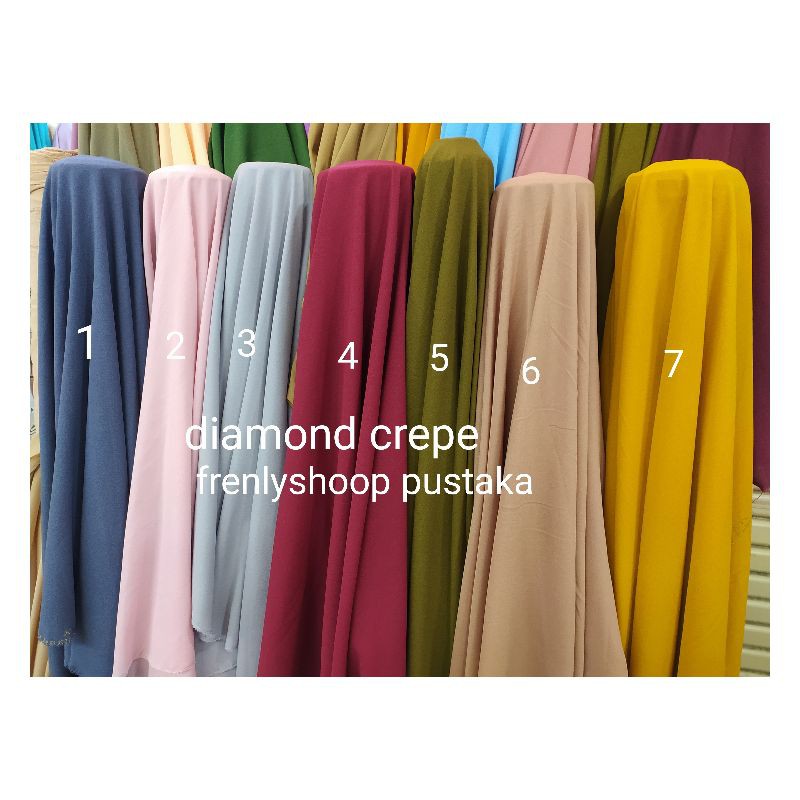 kain diamond crepe meteran / bahan diamond crepe (hrg per meter)