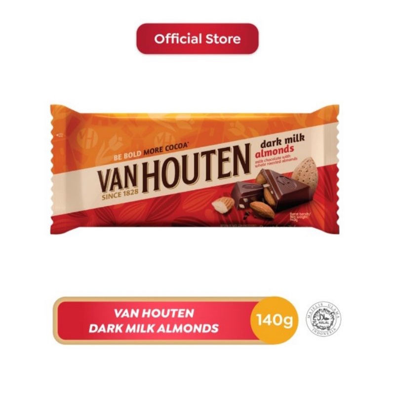 

Van Houten Dark Milk Almond 140 g