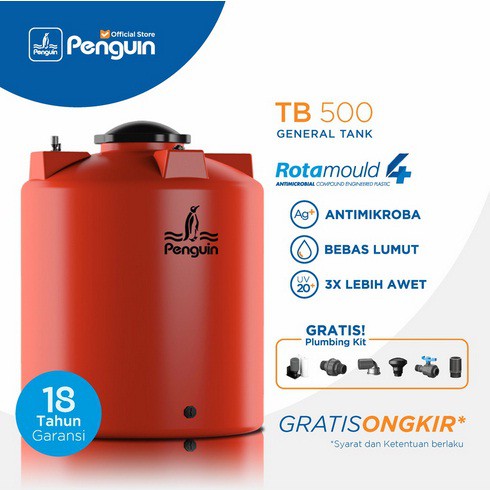 Tangki Air / Tandon / Toren merk Penguin tipe TB 500 (5100L)