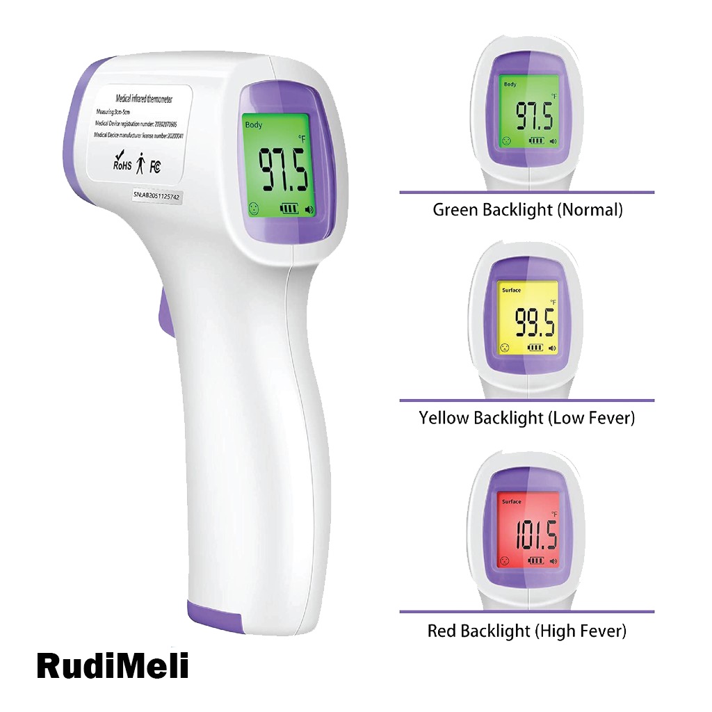 Alat Pengukur Suhu Badan tembak Termometer Gun Termometer Infrared Thermometer Digital+ baterai lengkap