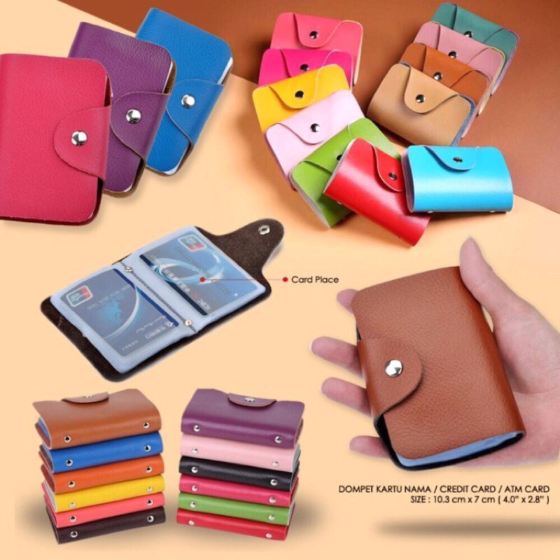 DOMPET KARTU KULIT WANITA PRIA UANG ATM