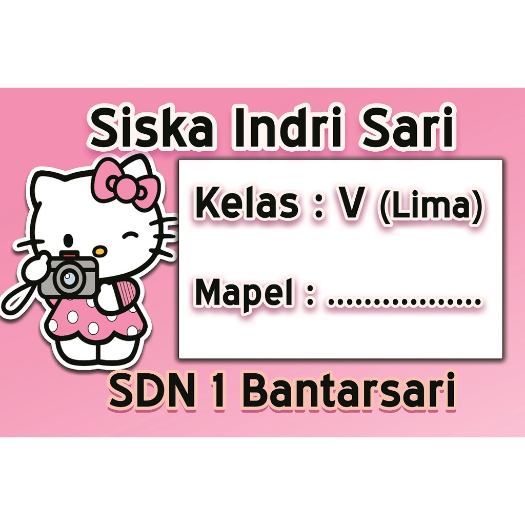 

STIKER LABEL BUKU PELAJARAN (MAPEL) Custom