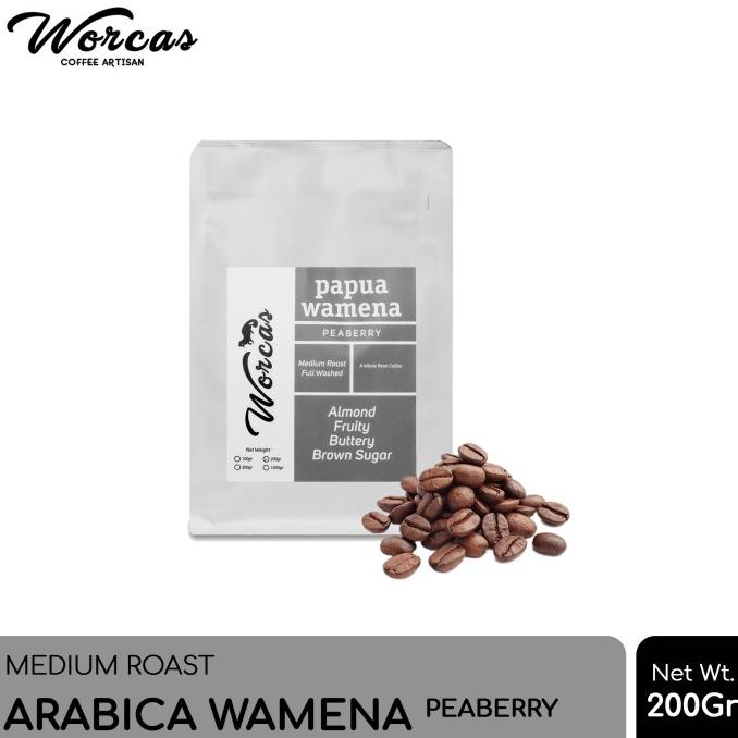 

[COD] Kopi Arabica Papua Wamena "Peaberry" 200 Gram Medium Roast [COD]