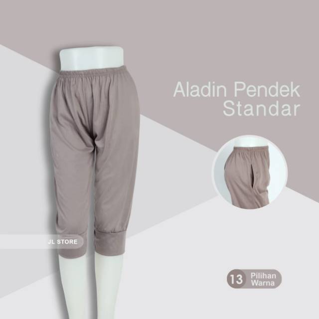 Celana Aladin pendek All-size dan Jumbo Bahan Kaos Rayon