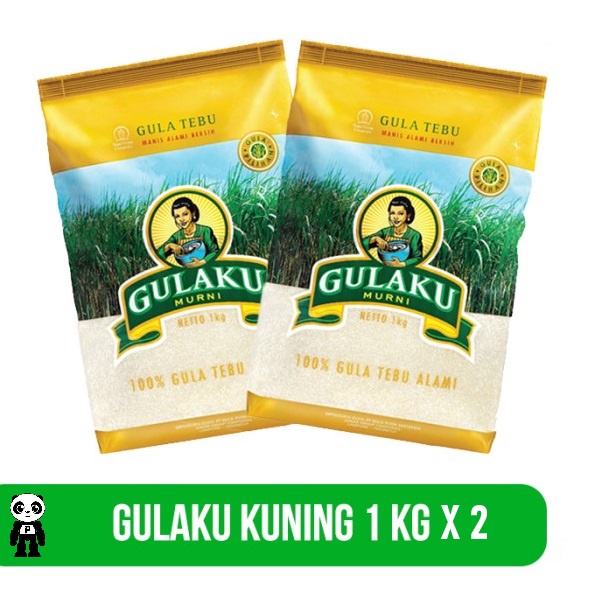 

Gulaku Kuning 1Kg X 2 Bungkus Gula Pasir Gula Tebu Murni