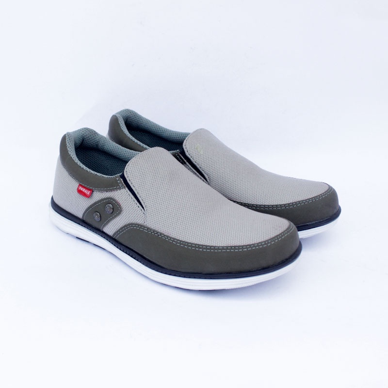 Sepatu Slip On Pria Virale / Sepatu Selop Pria Casual BG 01 ABU