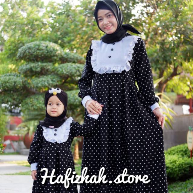 Gamis Couple Anak Ibu Bahan Katun Toyobo ORI+Monalisa