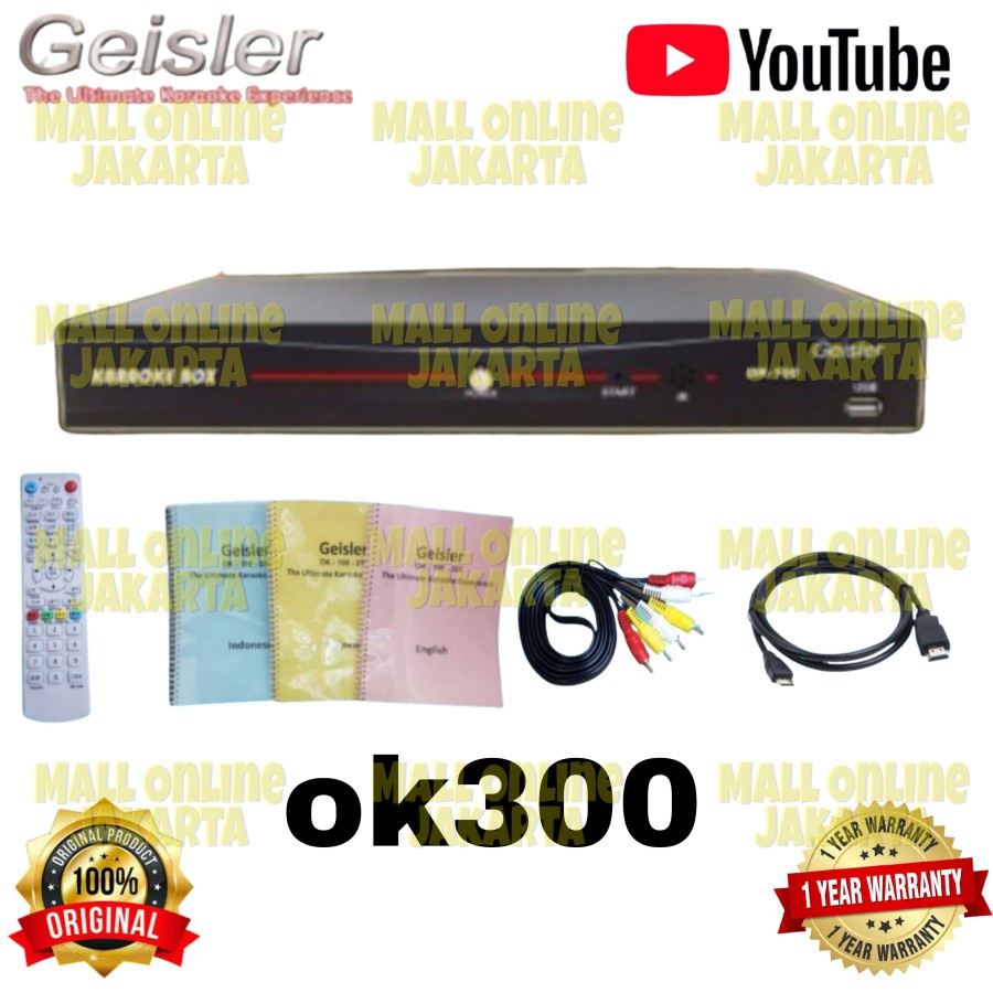 Dvd karaoke geisler ok300 karaoke player box ok 300 original