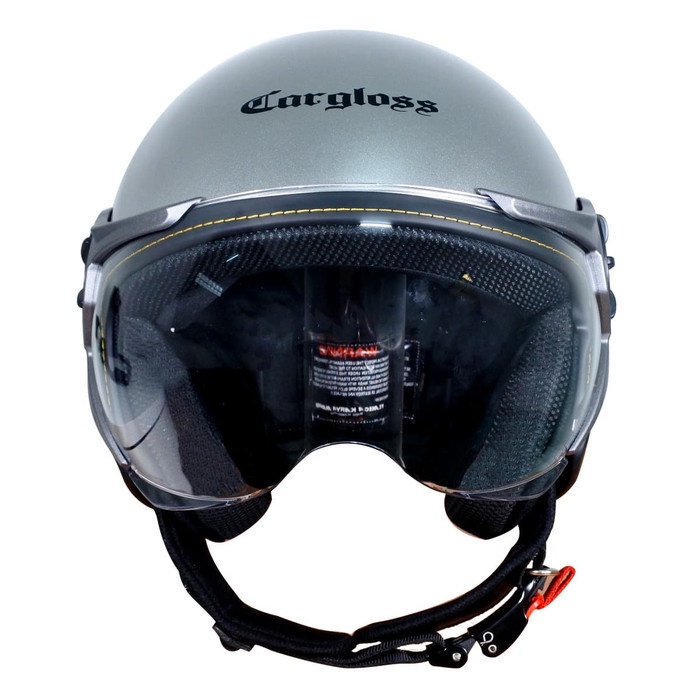 90794ei Cargloss Yrm Micrometric Buckle Helm Half Face - Silver Met - M 35Ttjtw