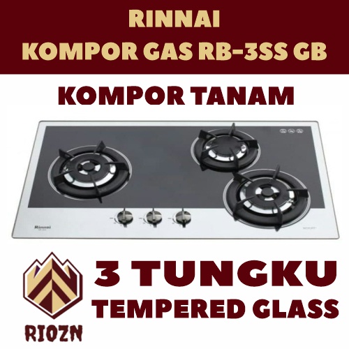 Kompor tanam RINNAI 3 tungku RB 3SSC