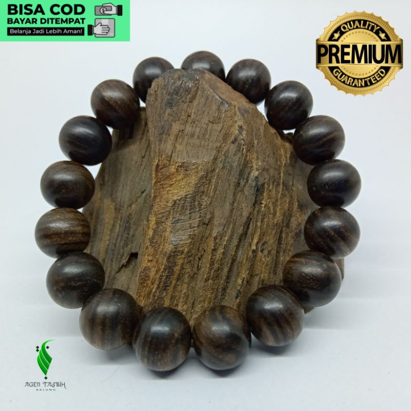 Gelang Kayu Kalimasada Size 12mm ORIGINAL Kayu Langka Nusantara