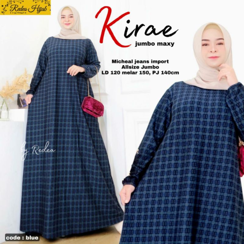 Gamis jumbo kirae jumbo maxy-Allsize jumbo ld 120 cm melar 150