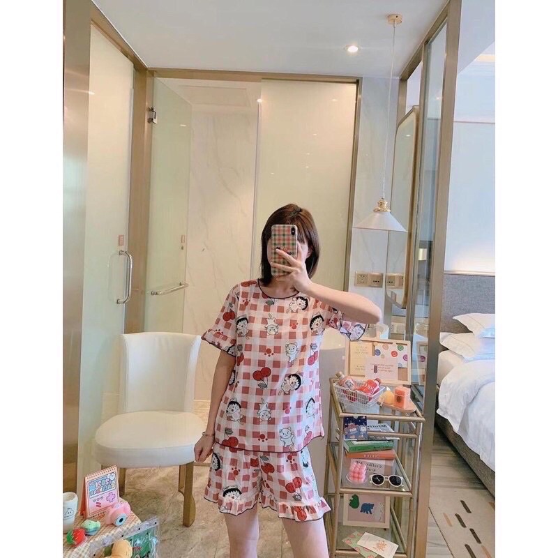 SALE CUCI GUDANG Piyama Murah Import / Piyama Import / Baju Tidur Wanita /Setelan Hotpant/SleepWear-HP 3/4 MakurochanKtk