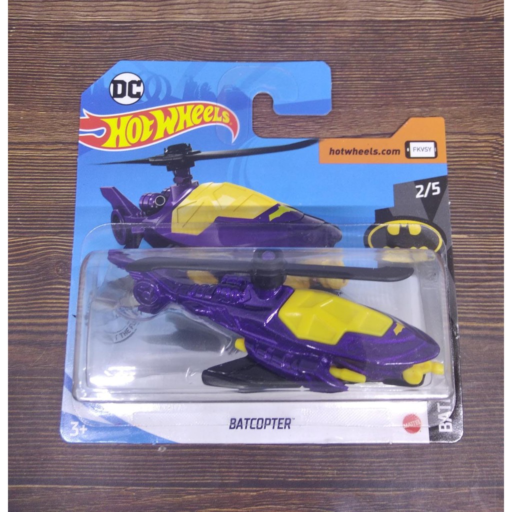 Hot Wheels Batcopter Batman DC Batmobile HW Short Card 2/5