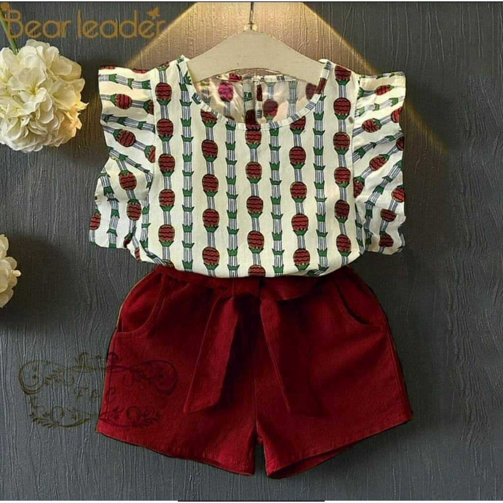 PCS SET BERRY KID BAHAN BABYTERRY FE SETELAN ANAK PEREMPUAN 3 UKURAN S M L