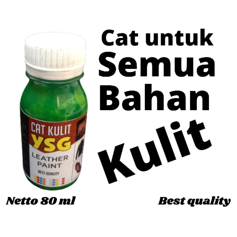 cat kulit warna hijau netto 80 ml,cat jaket kulit,cat tas kulit,cat sepatu kulit ,cat jok mobil kult