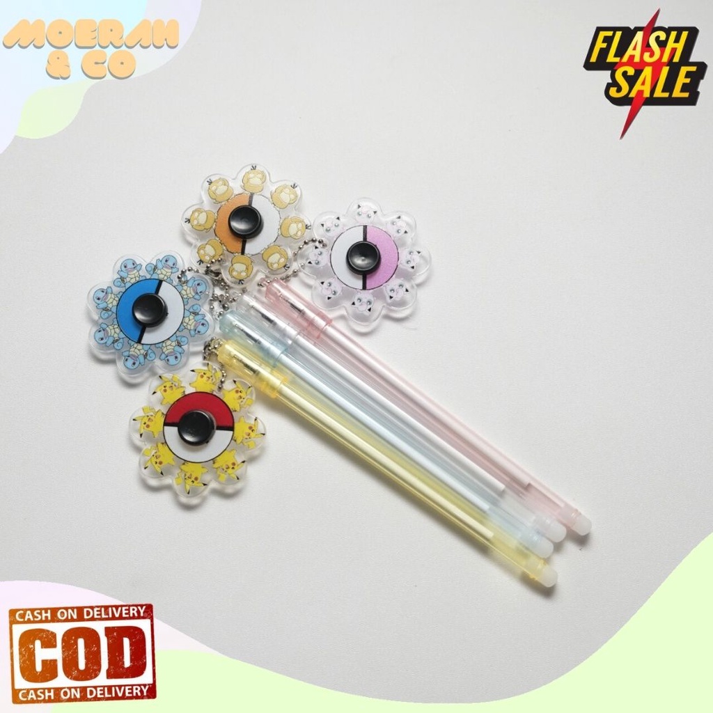 

PULPEN SPINER POKEMON PEN GEL UNIK FIDGET BULPEN LUCU PENA MURAH ALAT TULIS KANTOR SEKOLAH