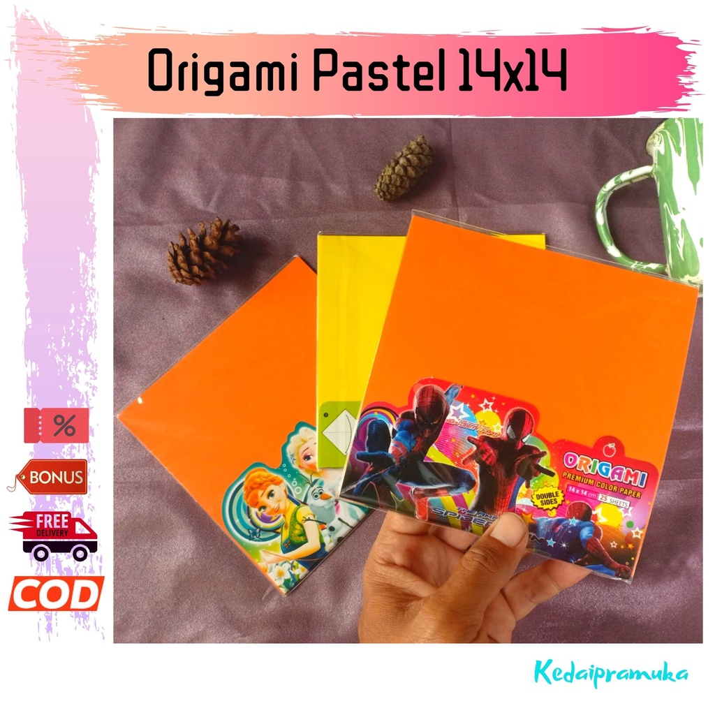 

Origami Pastel Kertas Lipat 2 Sisi Paper Warna 14x14 Color Media Belajar Anak 3 Tahun TK PAUD