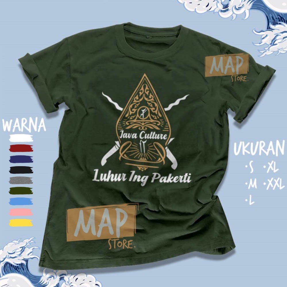 Kaos Java Culture Luhur Ing Pakerti - Baju Wayang Gunungan Jawa | MS 5027